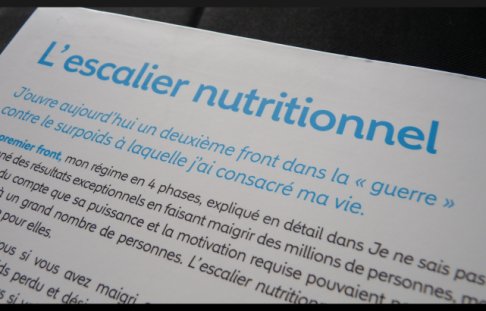 Dukan livre Escalier Nutritionnel le deuxième front