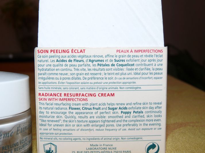 Nuxe crème étincelante soin peeling éclat coquelicot