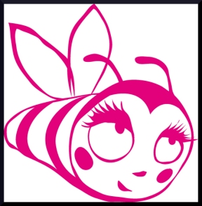 Je ne pouvais que l'aimer cette abeille : rose et rayée, comme mon blog !